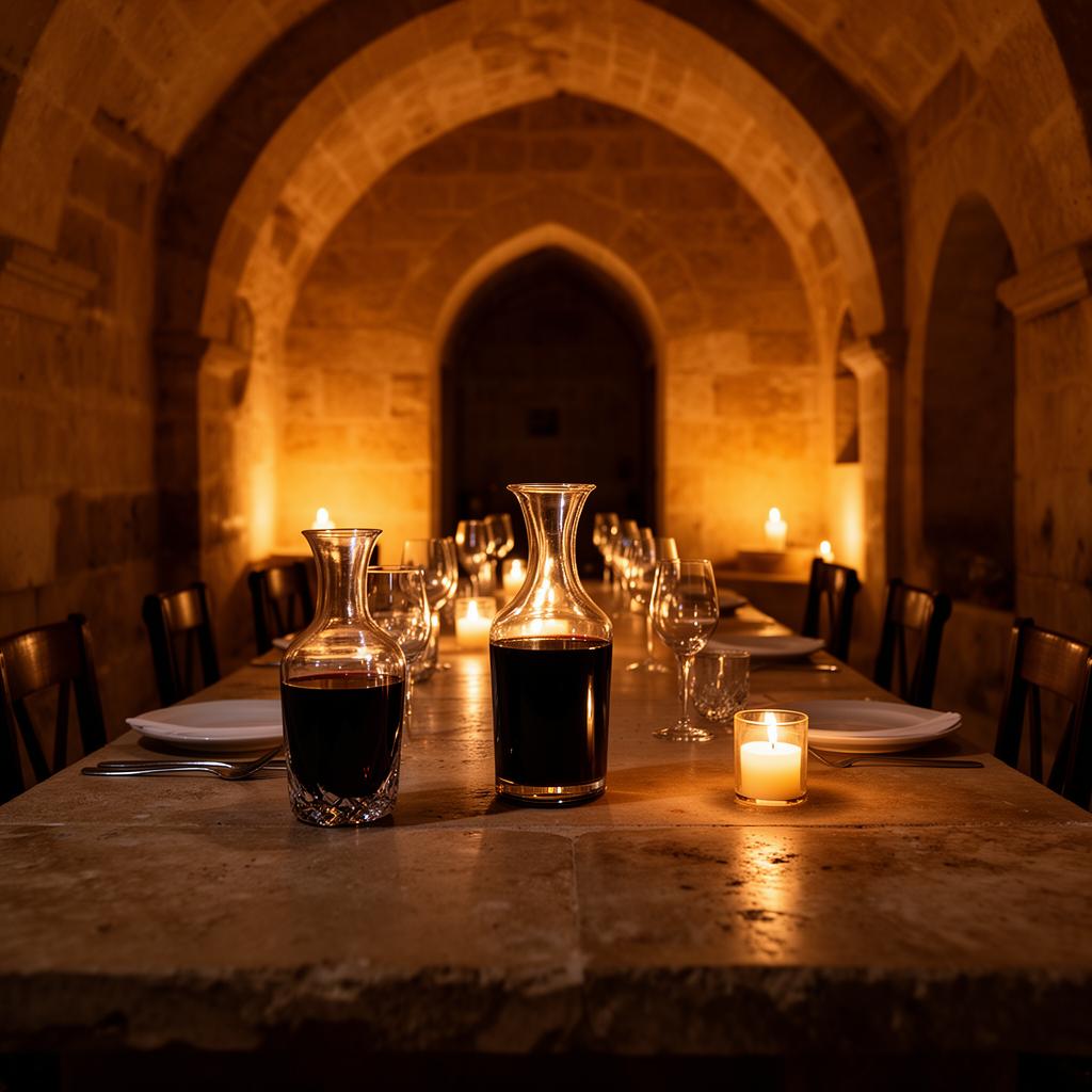A Candlelit Table Beneath the Vaults